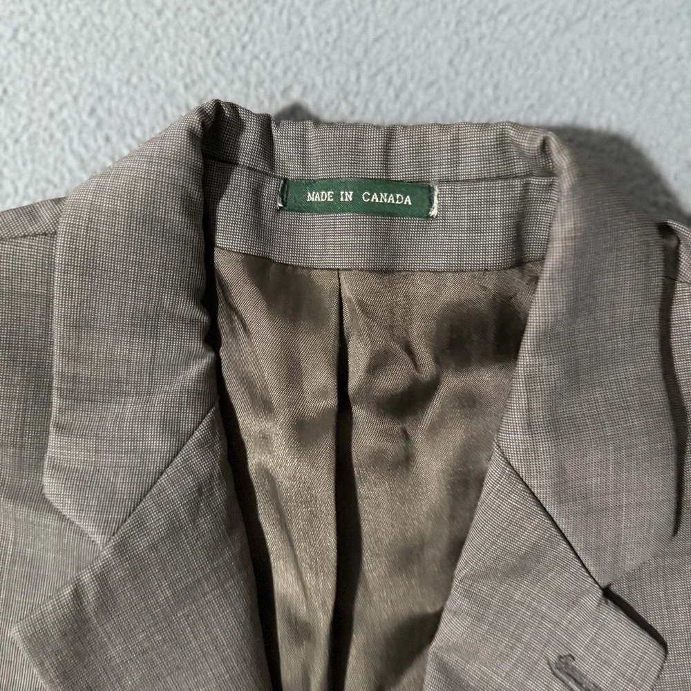 Vintage Lauren Ralph Lauren 3 Button Blazer Suit Jacket‎ 42R Gray Wool